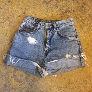 High-Rise Levis Cutoff Short Shorts